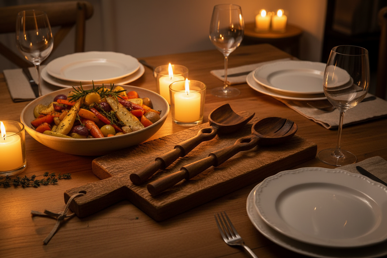 Asili Salad Spoon Set – Serving Board