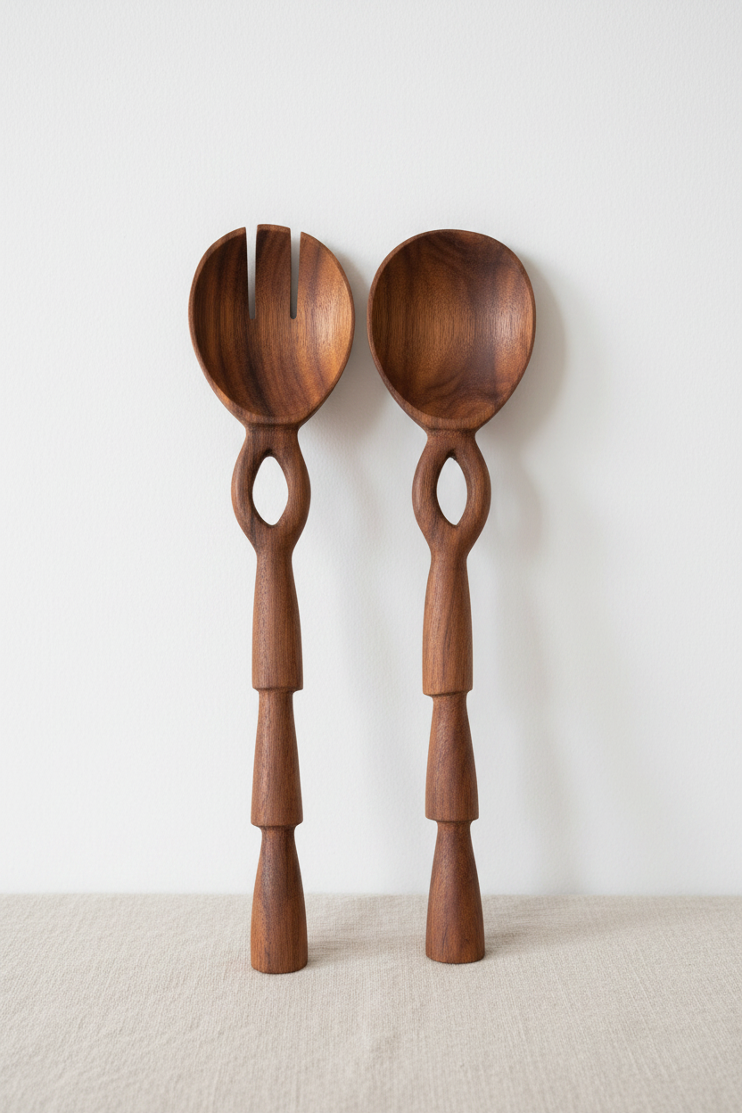 Asili Salad Spoon Set – Upright Leaning