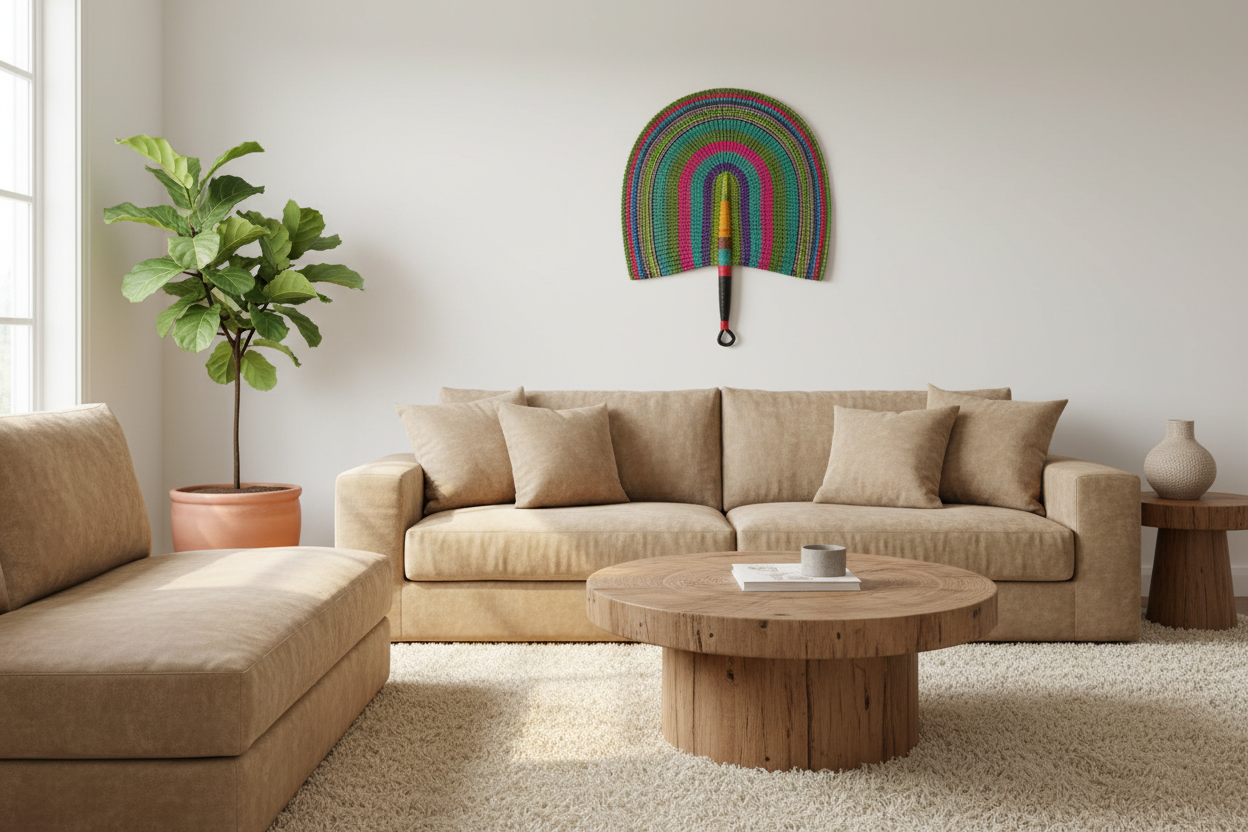 Aurora Weave – Unframed Living Room