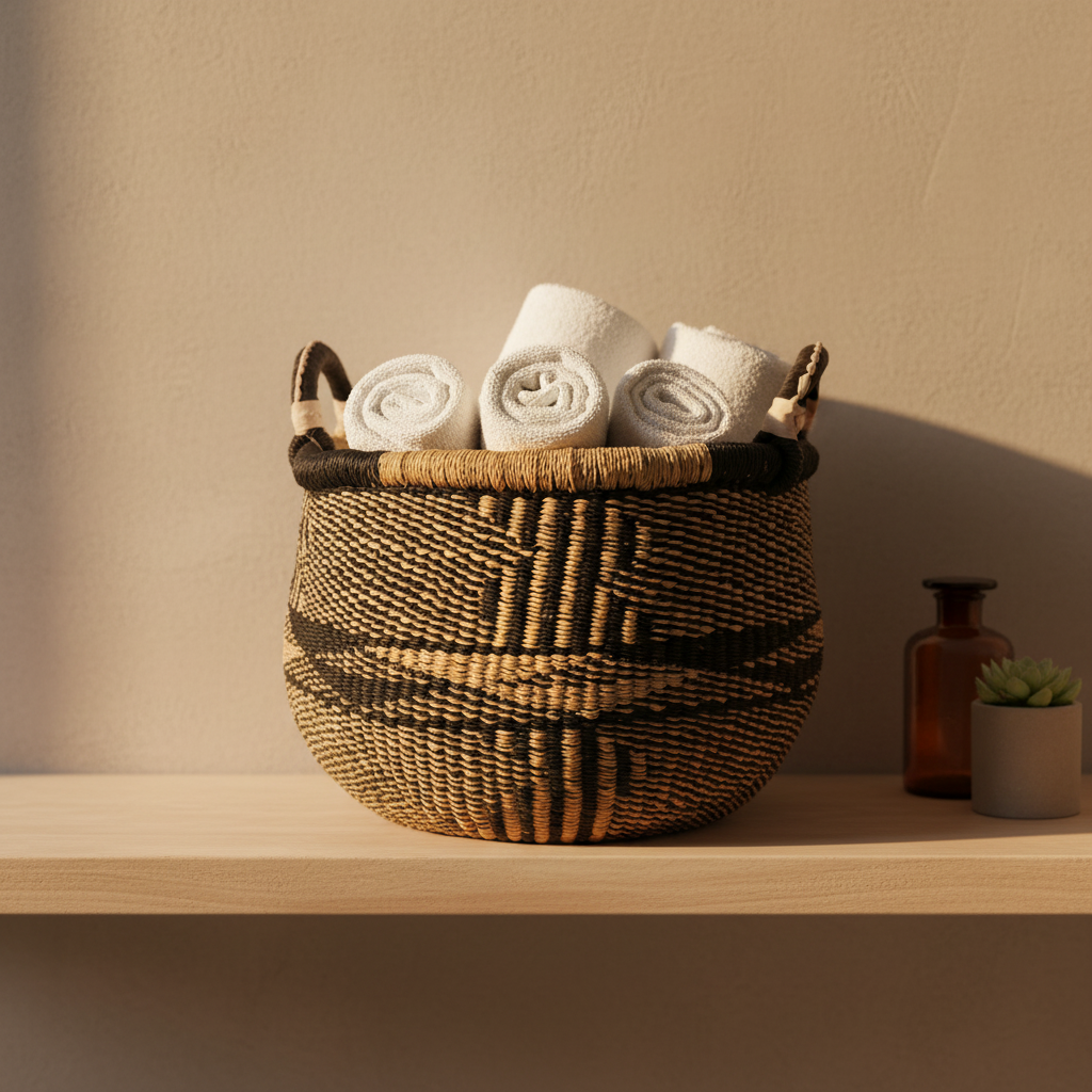 Gbenka Storage Basket – Large – Chevron I