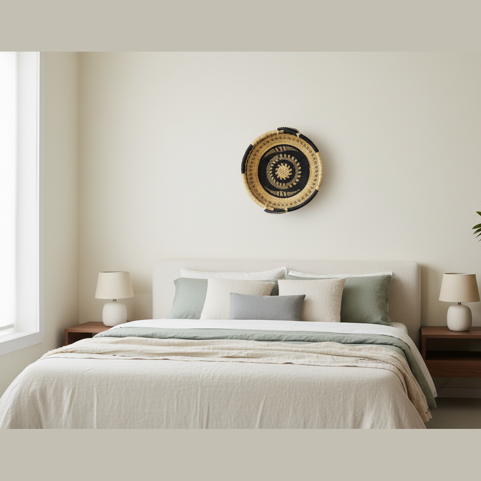 Woven Tray Wall Décor (Single Weave) – Small – Midnight Weave