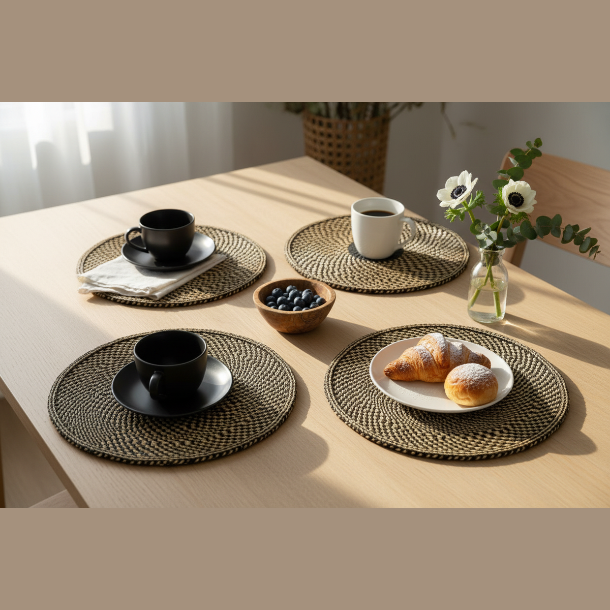 Placemats 12" Set of 4 – Midnight Spiral