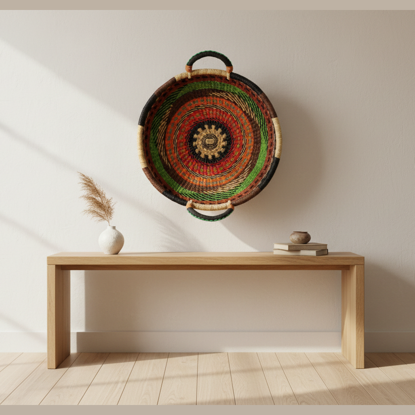 Woven Tray Wall Décor (Single Weave) – Small – Sahara Weave