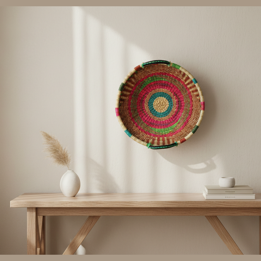 Woven Tray Wall Décor (Single Weave) – Small – Blossom Weave