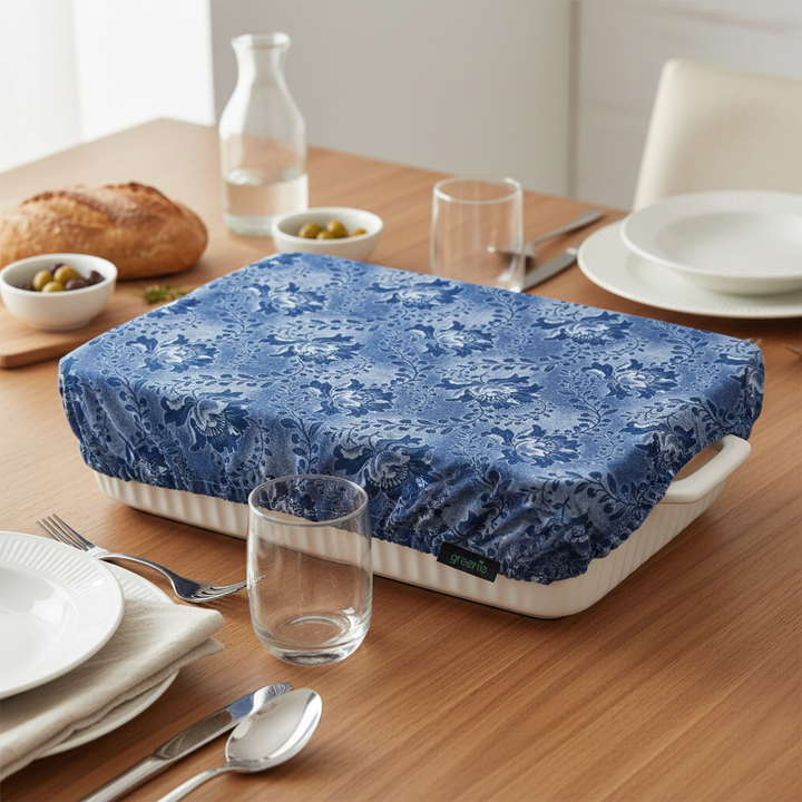 Food Cover Rectangular – Navy Blue Dining Table