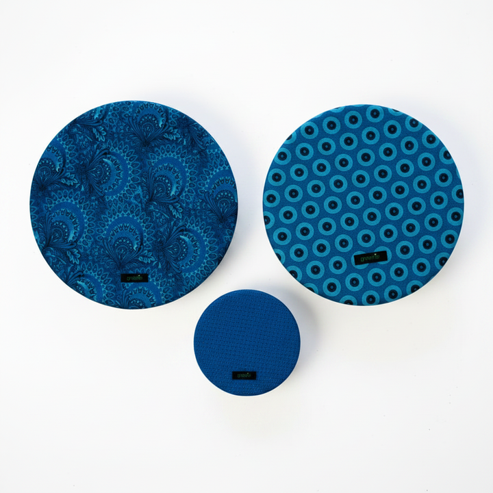 Food Covers Shweshwe Set of 3 – Turquoise Standalone