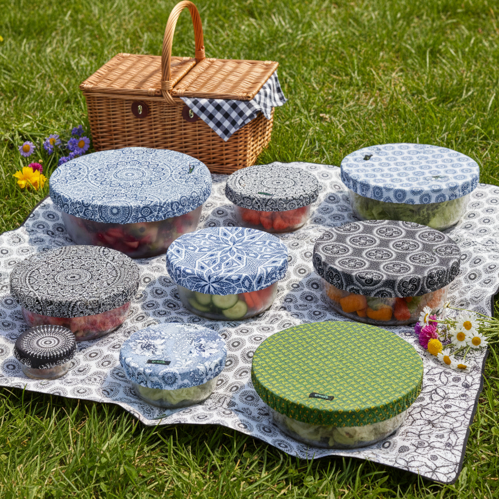 Food Covers Shweshwe Set of 6 – Mixed Prints Picnic