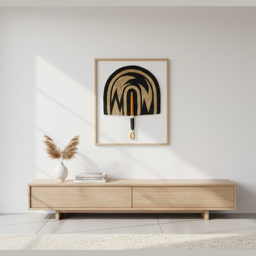 Naba Penga Storm Weave – framed wall art