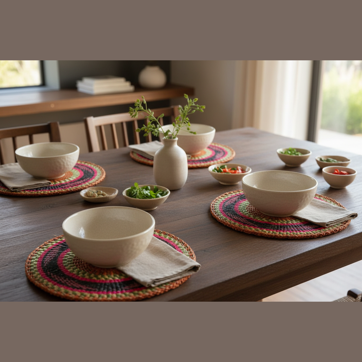 Placemats Savanna Spiral – dining table setting