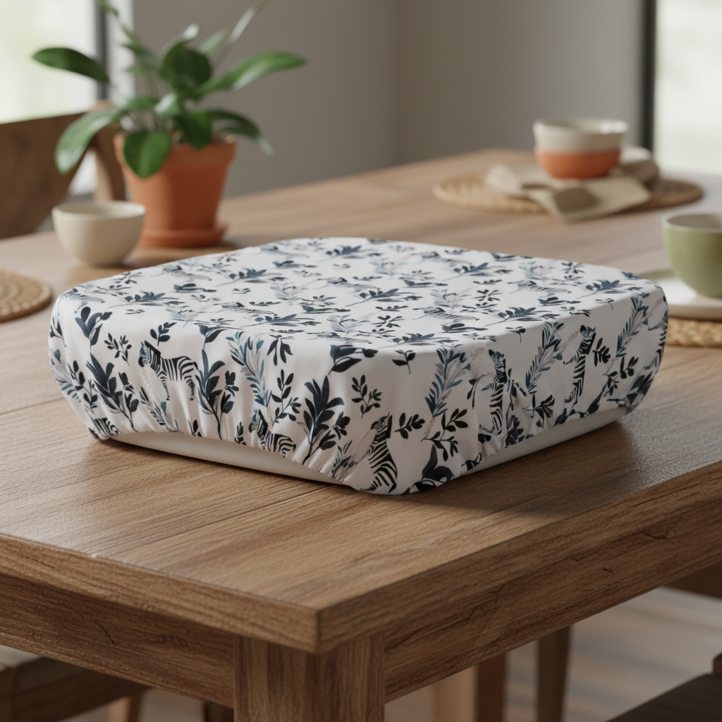 Food Cover Loose Hottie – Safari Stripes on rectangular dish