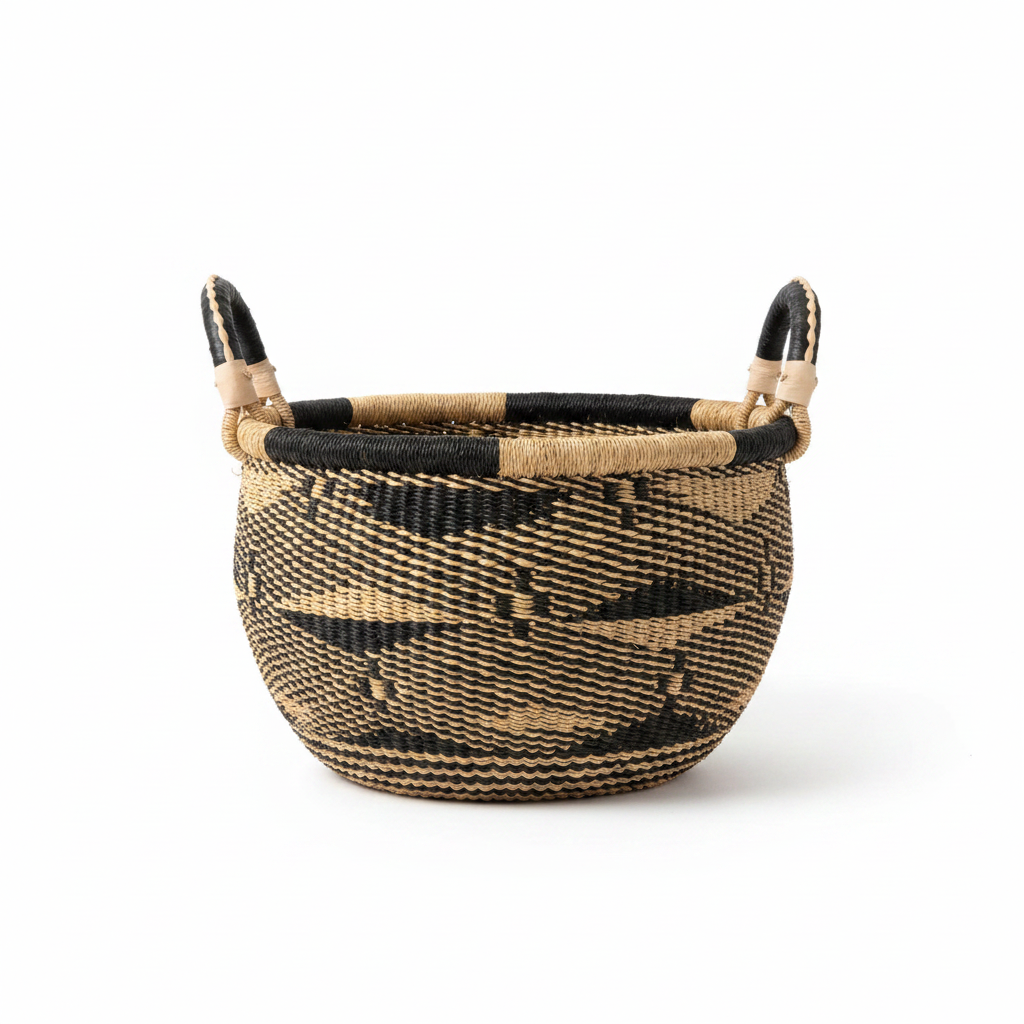 Gbenka Storage Basket – Medium – Chevron II standalone product shot