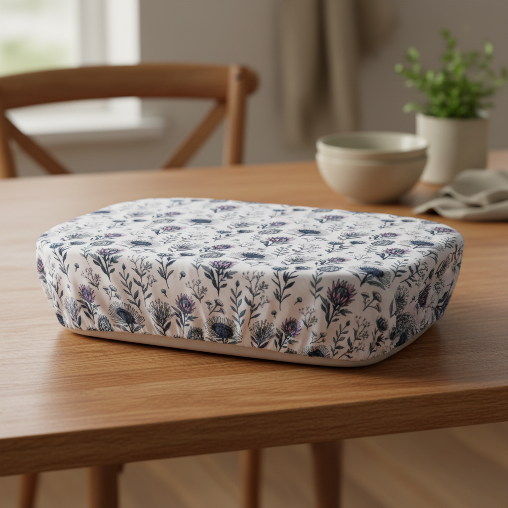 Food Cover Loose Hottie – Fynbos Fever on rectangular dish