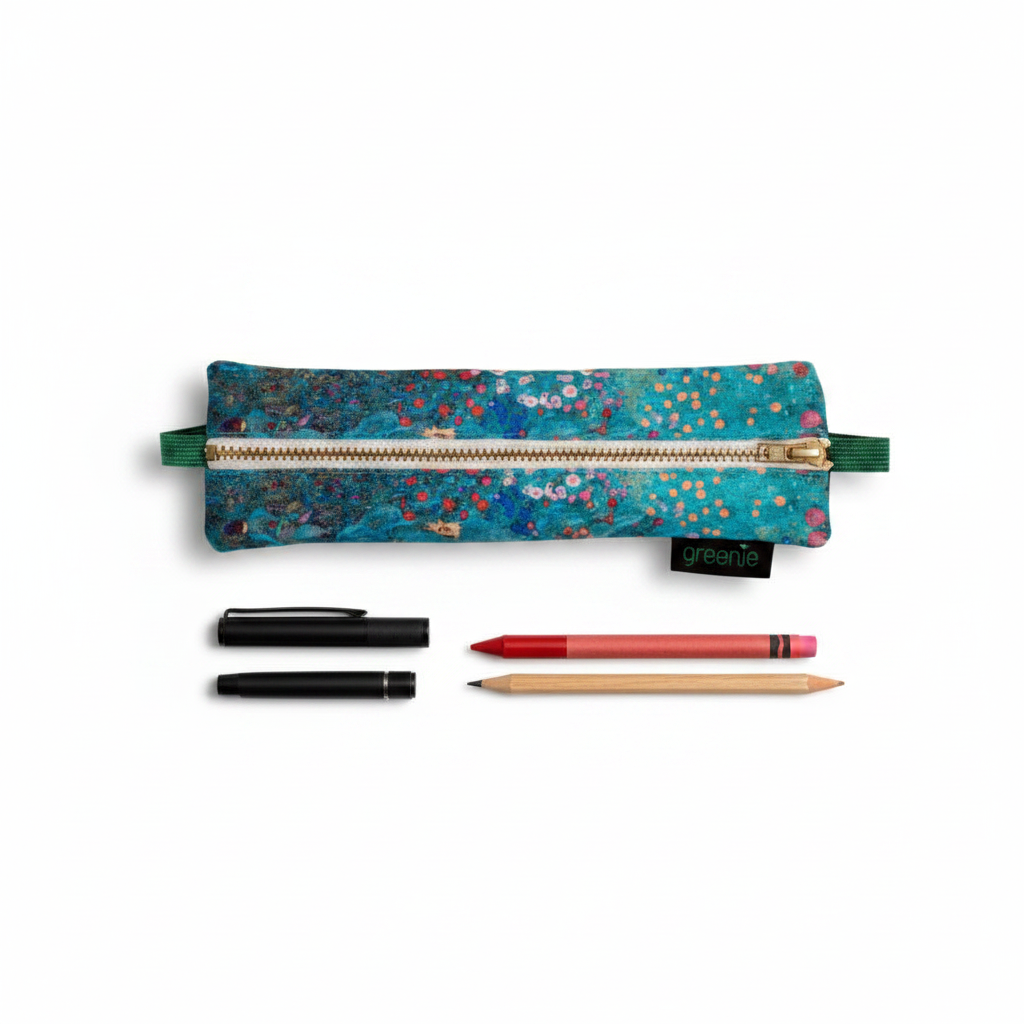 Penny Klimt Flowers with pen, crayon and pencil